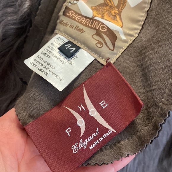 FUR COAT- Genuine leather and Shearling fur coat from Italy - Picture 14 of 15